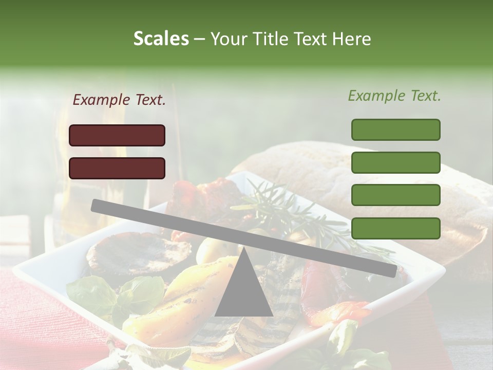 Gesund Teller Eingelegt PowerPoint Template