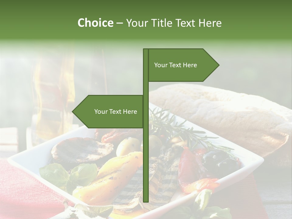 Gesund Teller Eingelegt PowerPoint Template