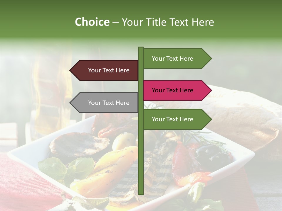 Gesund Teller Eingelegt PowerPoint Template