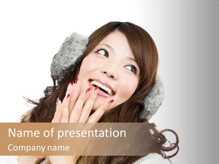 Happy Beautiful Glove PowerPoint Template