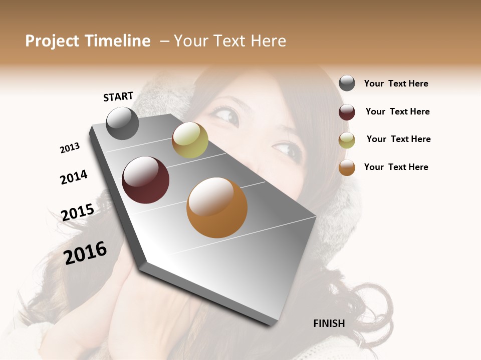 Happy Beautiful Glove PowerPoint Template