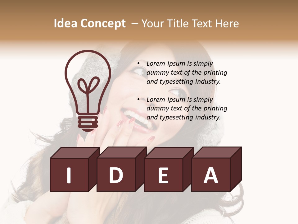 Happy Beautiful Glove PowerPoint Template