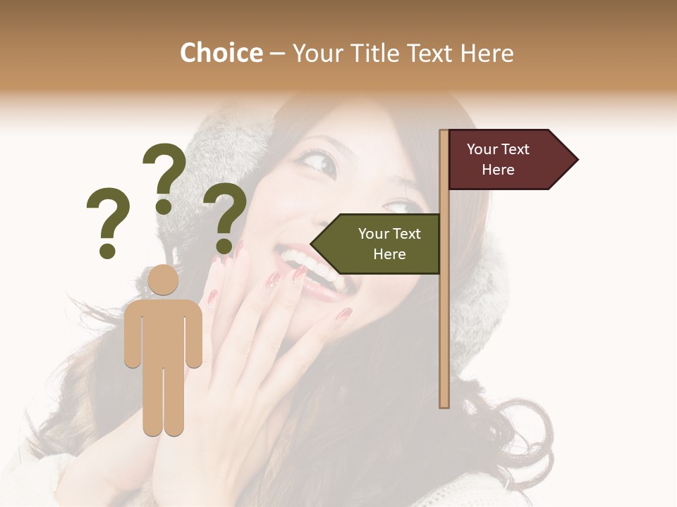 Happy Beautiful Glove PowerPoint Template