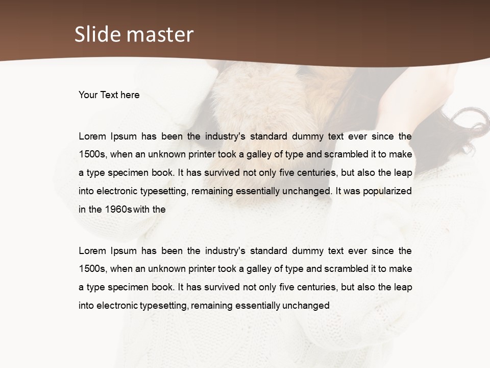 Female Glove Pretty PowerPoint Template