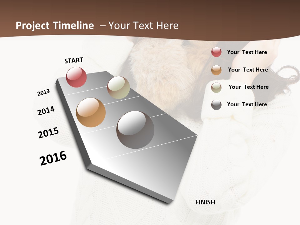 Female Glove Pretty PowerPoint Template