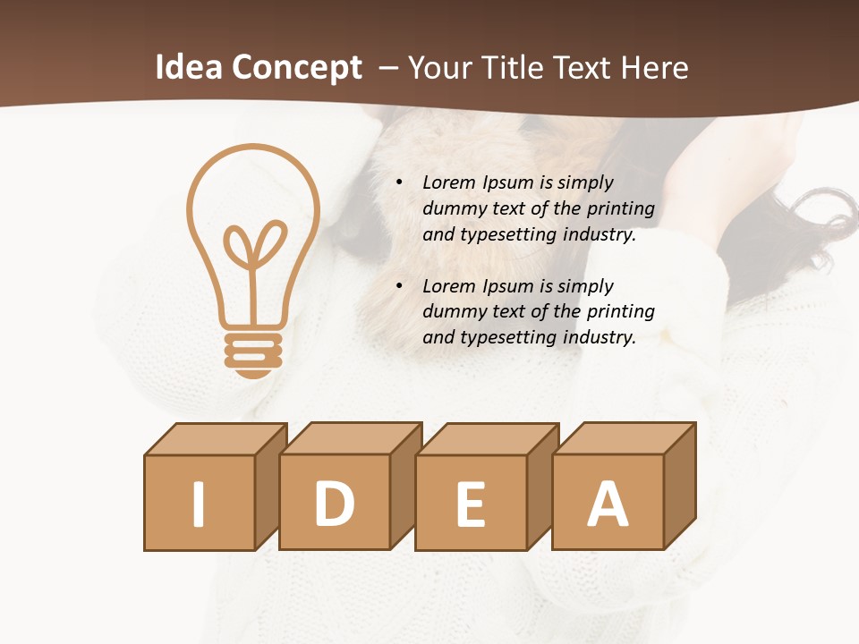 Female Glove Pretty PowerPoint Template