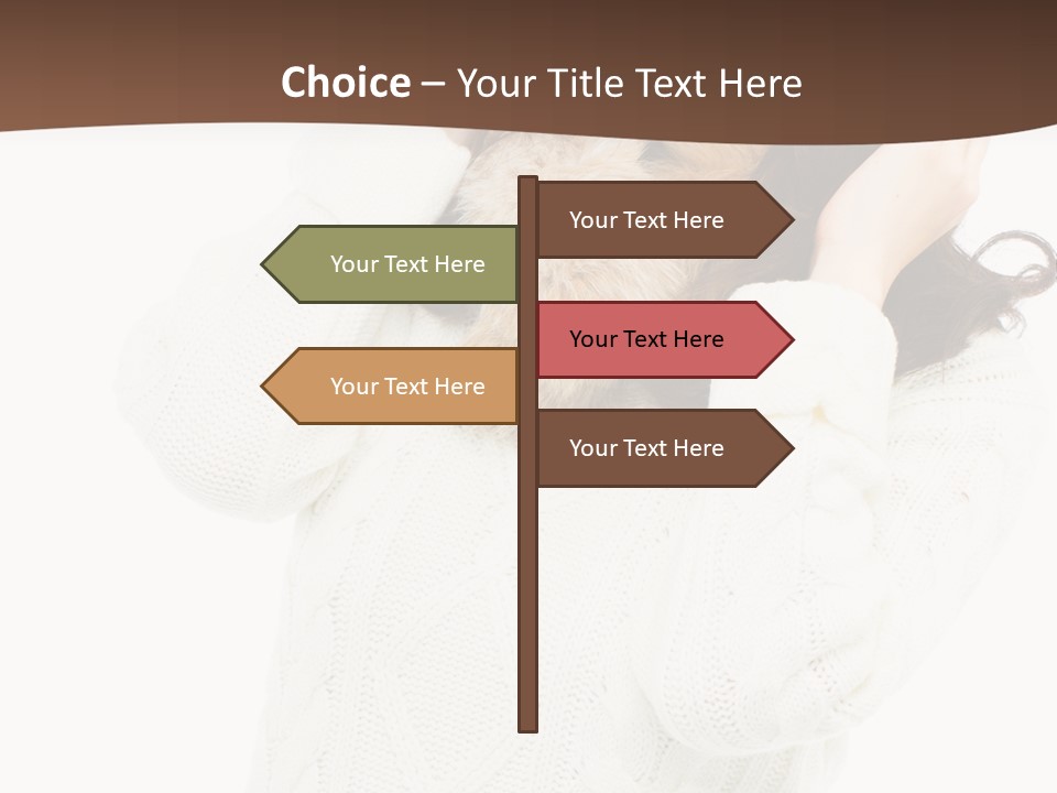 Female Glove Pretty PowerPoint Template