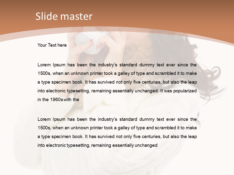 Female Alone Taiwanese PowerPoint Template