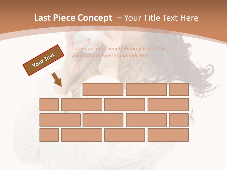Female Alone Taiwanese PowerPoint Template