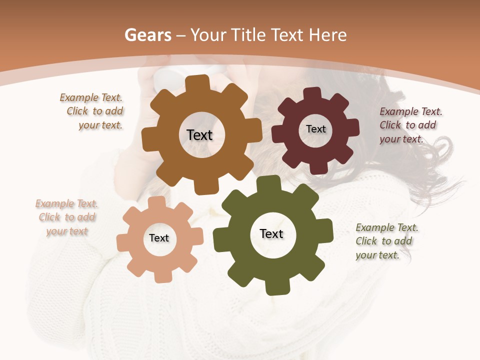 Female Alone Taiwanese PowerPoint Template