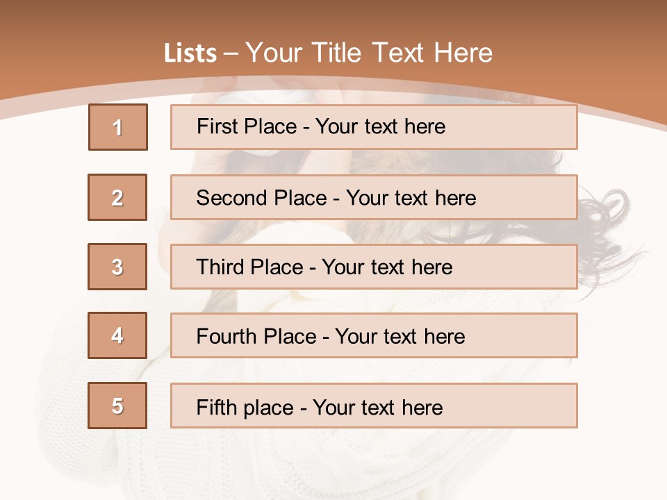 Female Alone Taiwanese PowerPoint Template