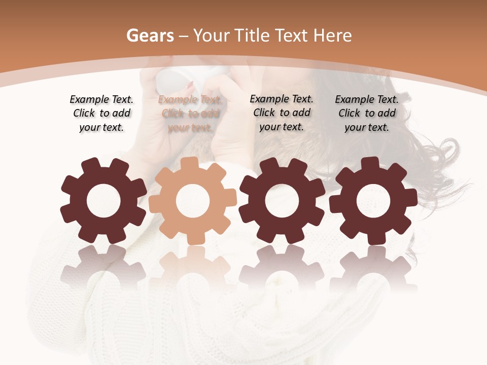 Female Alone Taiwanese PowerPoint Template