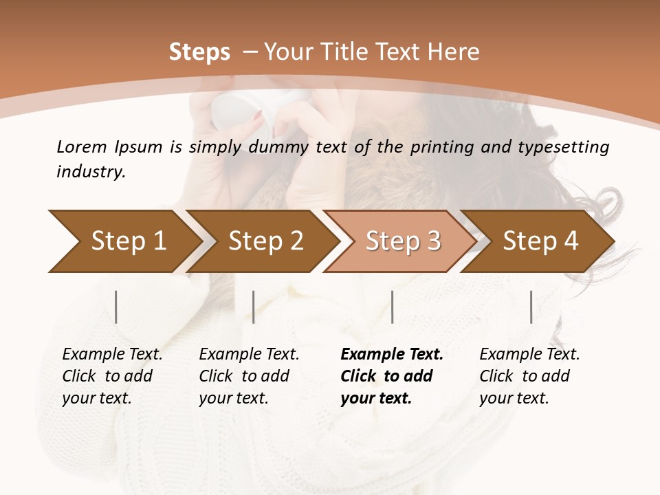Female Alone Taiwanese PowerPoint Template