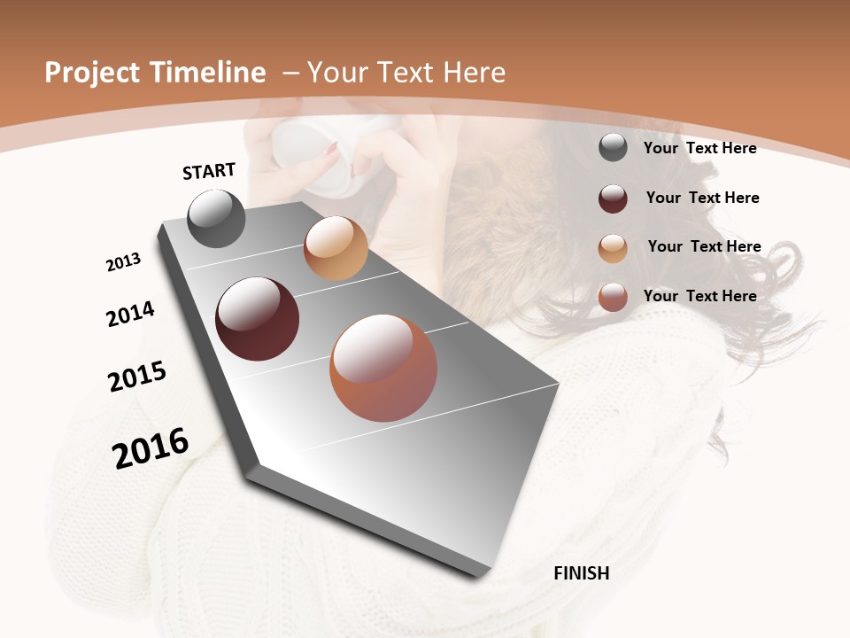 Female Alone Taiwanese PowerPoint Template