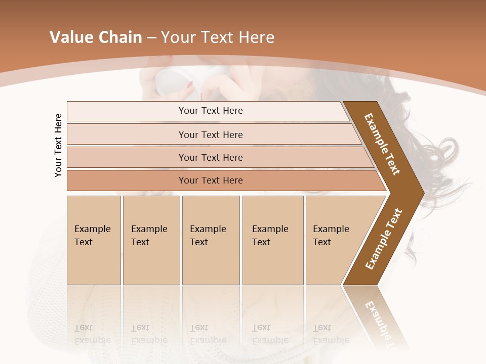Female Alone Taiwanese PowerPoint Template