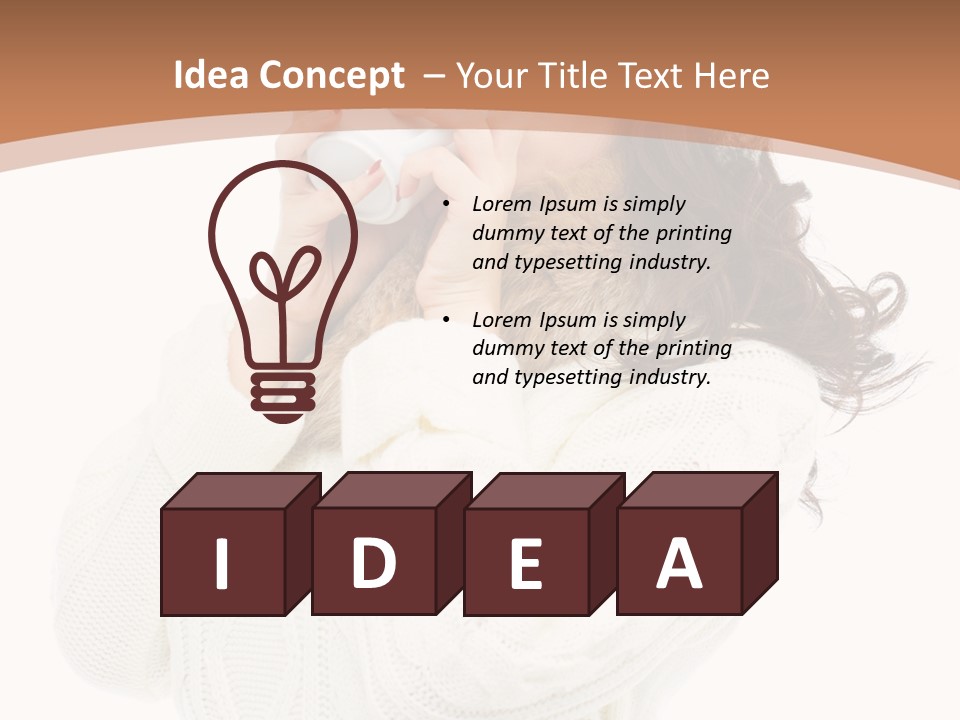 Female Alone Taiwanese PowerPoint Template