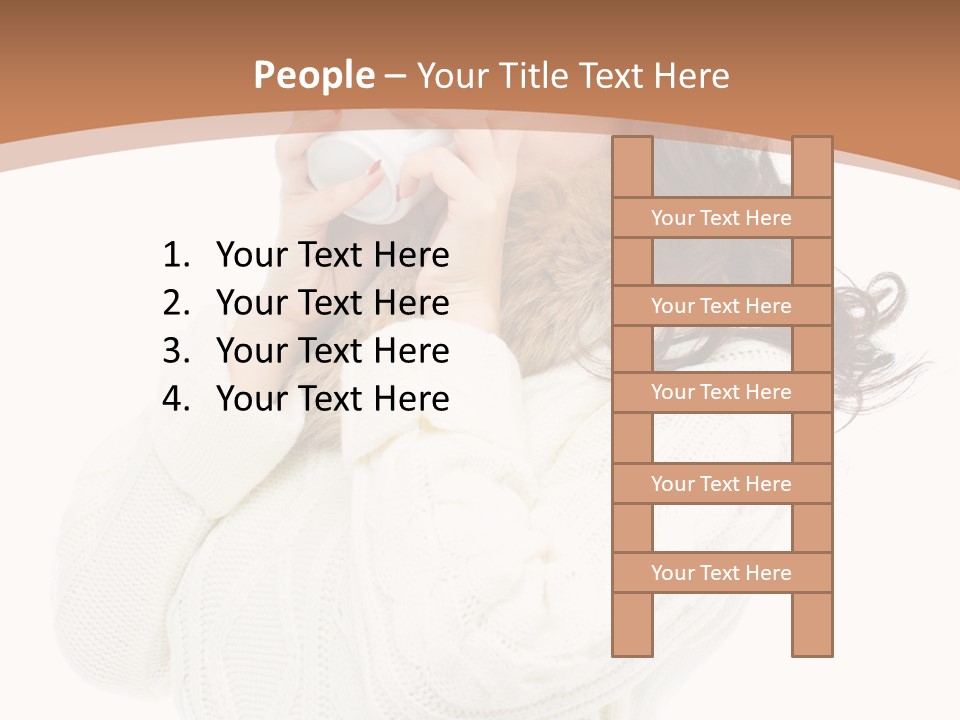 Female Alone Taiwanese PowerPoint Template