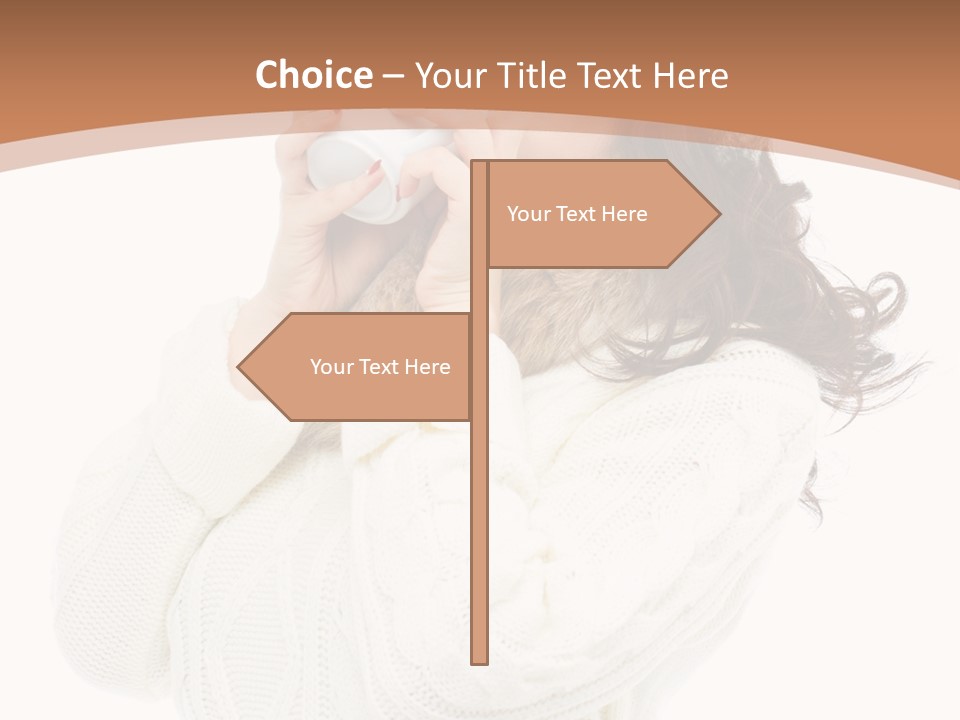 Female Alone Taiwanese PowerPoint Template