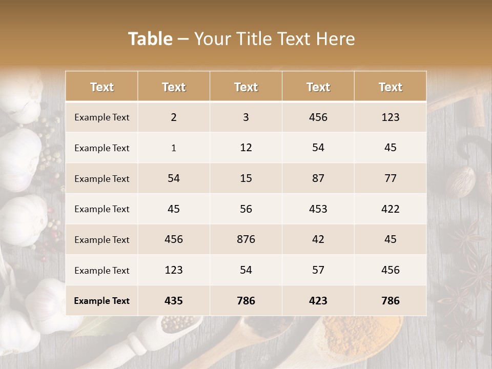Background Organic Vegetable PowerPoint Template