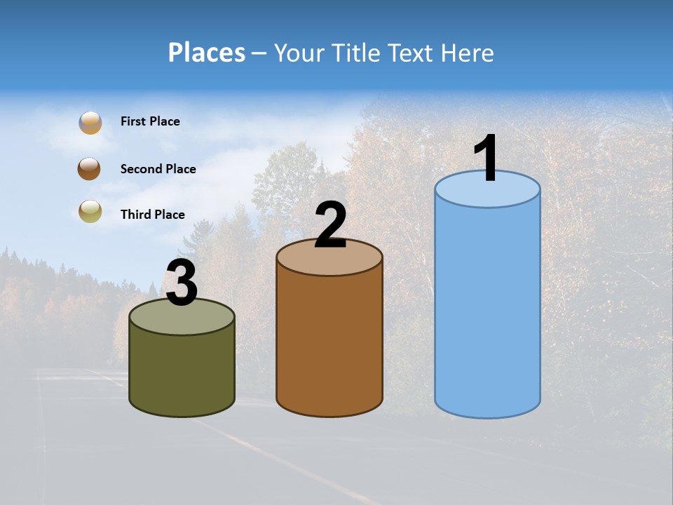 Autunm Trees Mountains PowerPoint Template