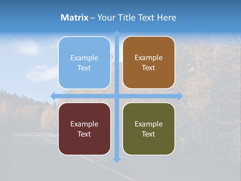 Autunm Trees Mountains PowerPoint Template