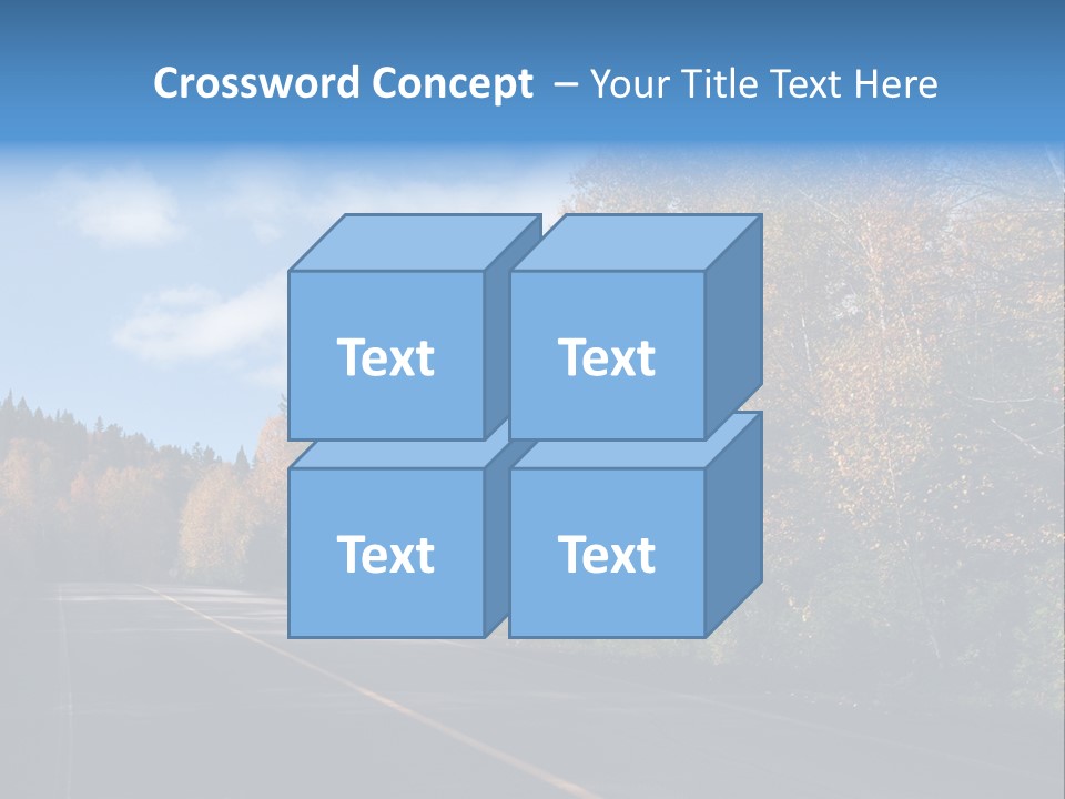 Autunm Trees Mountains PowerPoint Template