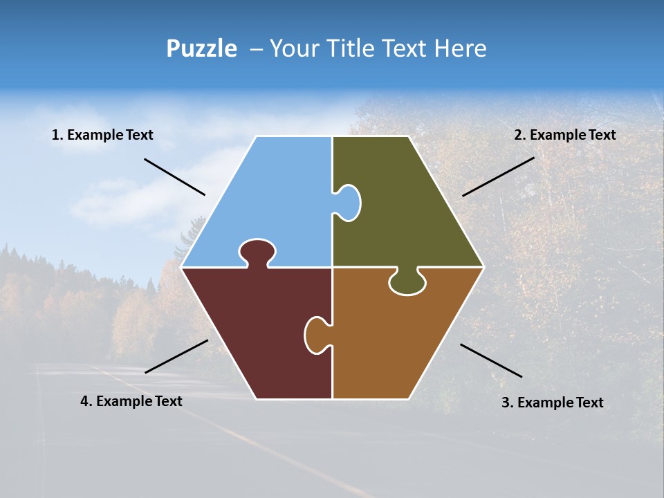 Autunm Trees Mountains PowerPoint Template