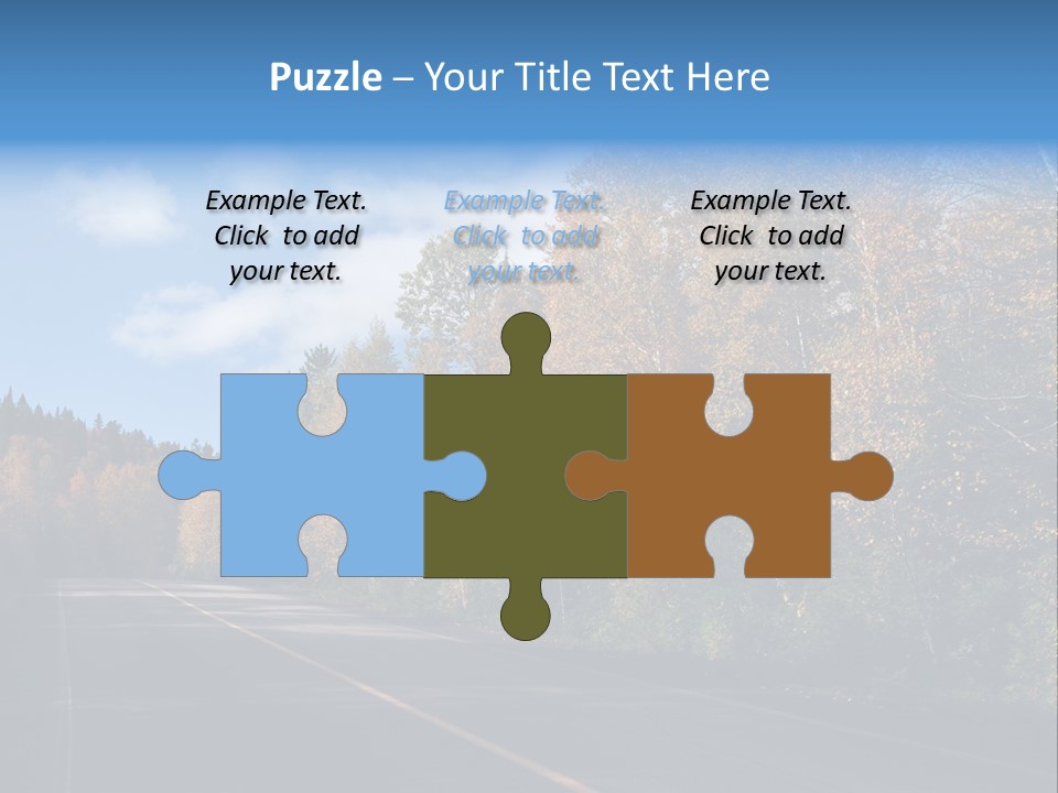 Autunm Trees Mountains PowerPoint Template