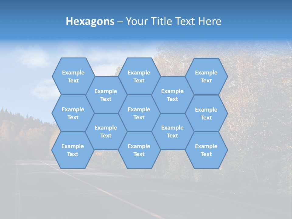 Autunm Trees Mountains PowerPoint Template