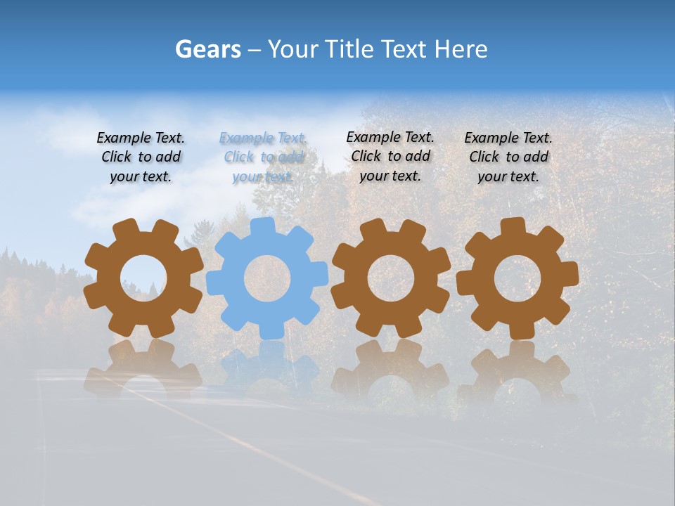 Autunm Trees Mountains PowerPoint Template