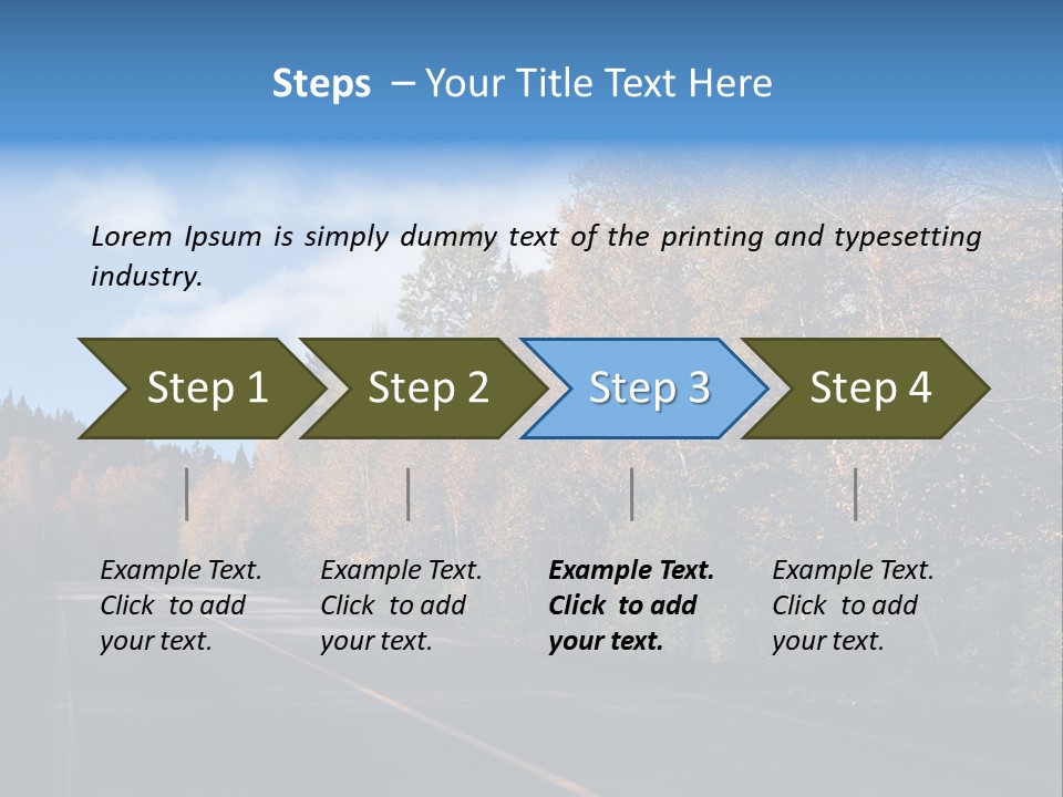 Autunm Trees Mountains PowerPoint Template