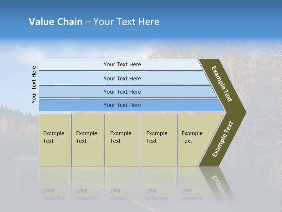 Autunm Trees Mountains PowerPoint Template