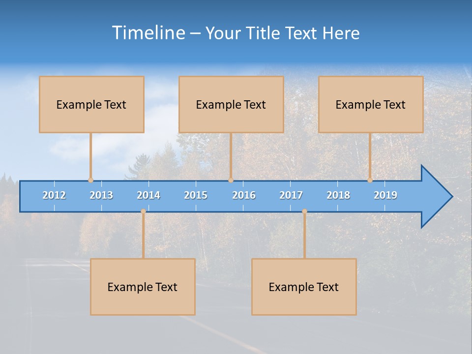 Autunm Trees Mountains PowerPoint Template