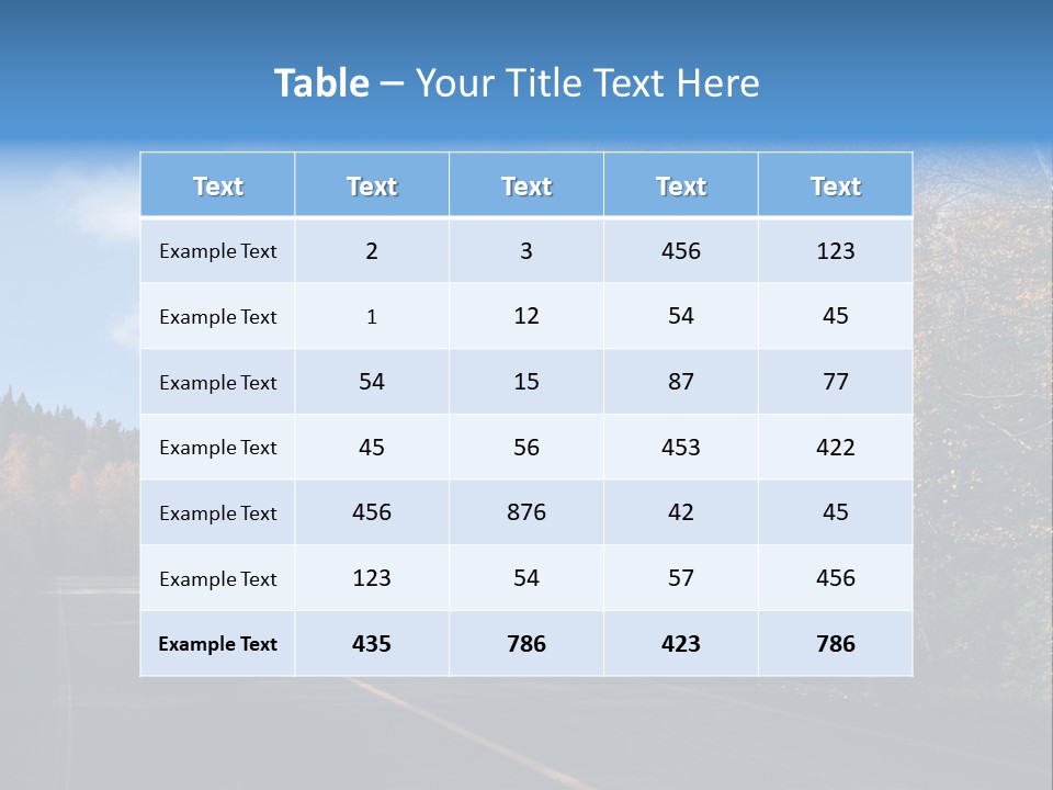 Autunm Trees Mountains PowerPoint Template