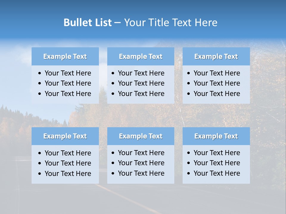 Autunm Trees Mountains PowerPoint Template