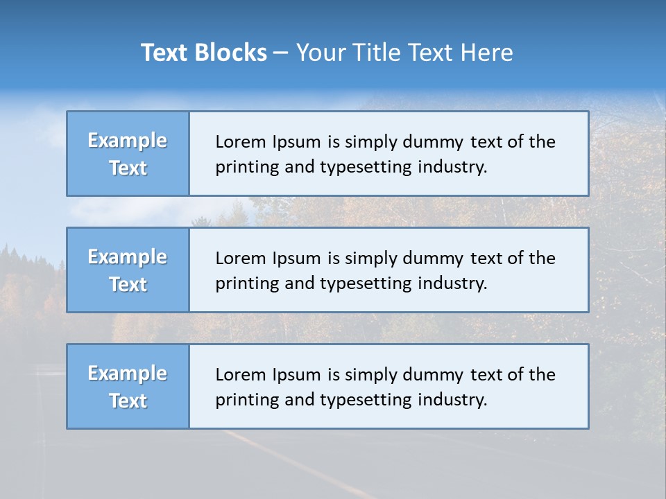 Autunm Trees Mountains PowerPoint Template