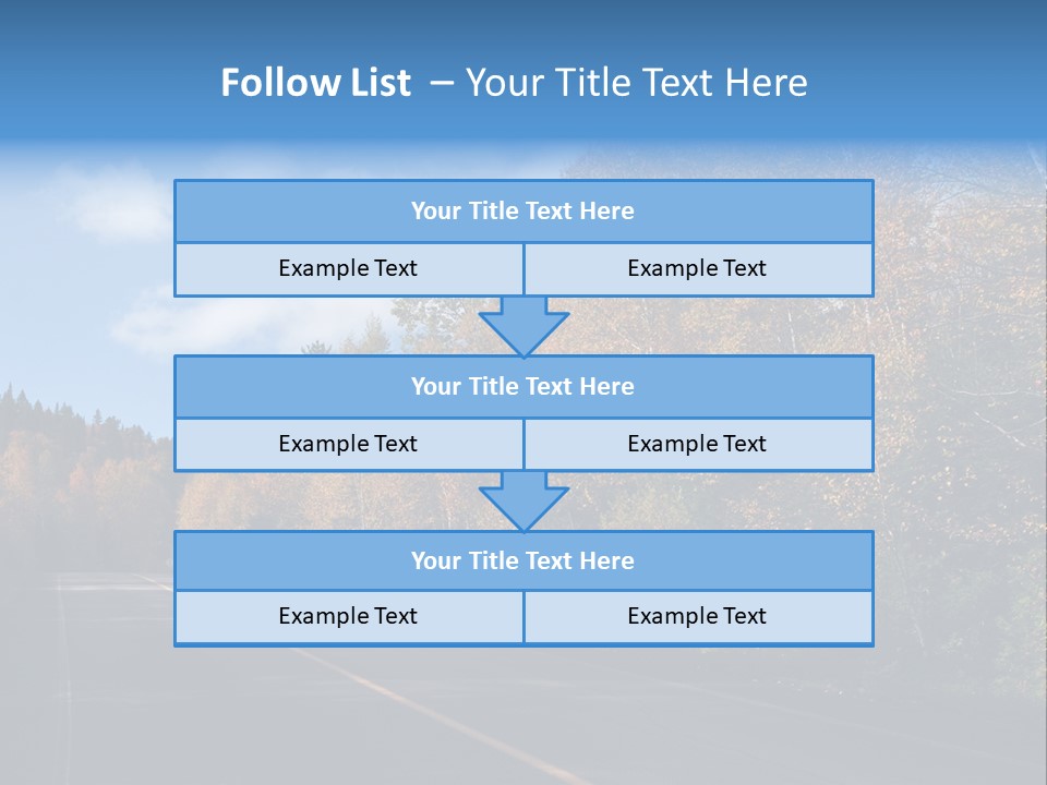 Autunm Trees Mountains PowerPoint Template