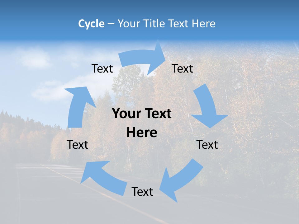 Autunm Trees Mountains PowerPoint Template