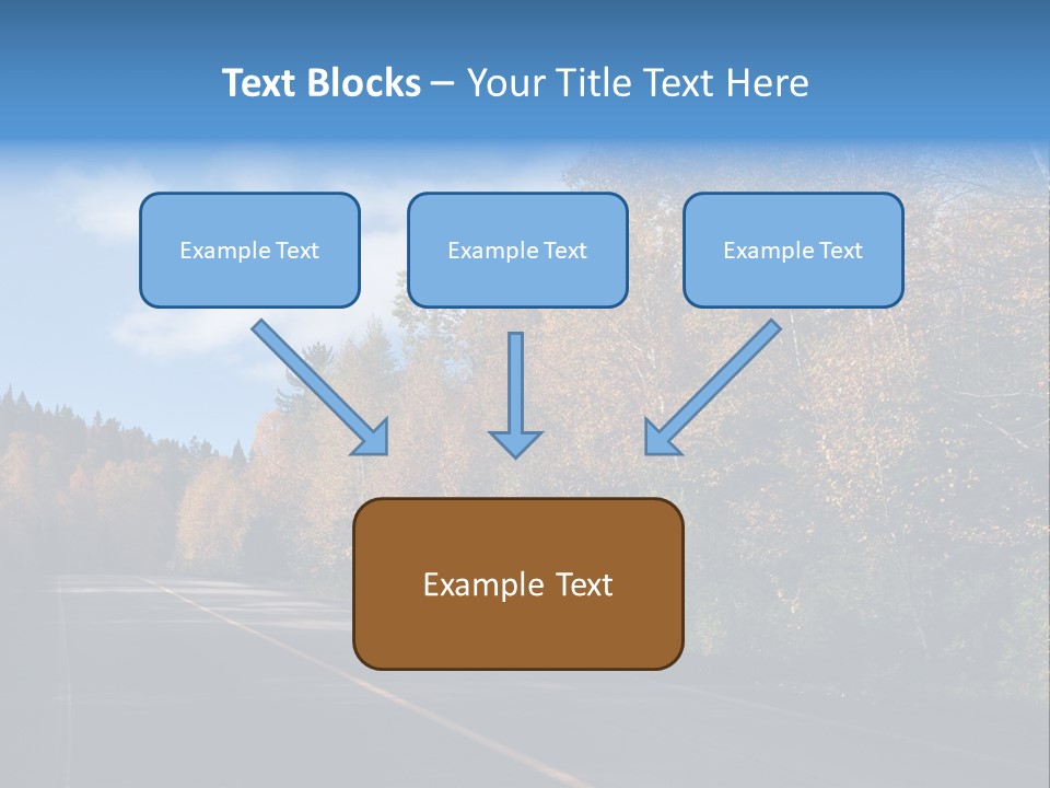 Autunm Trees Mountains PowerPoint Template