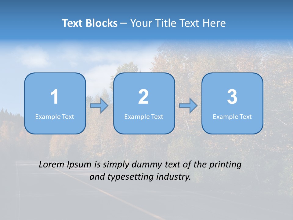 Autunm Trees Mountains PowerPoint Template
