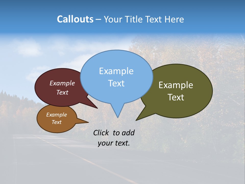 Autunm Trees Mountains PowerPoint Template