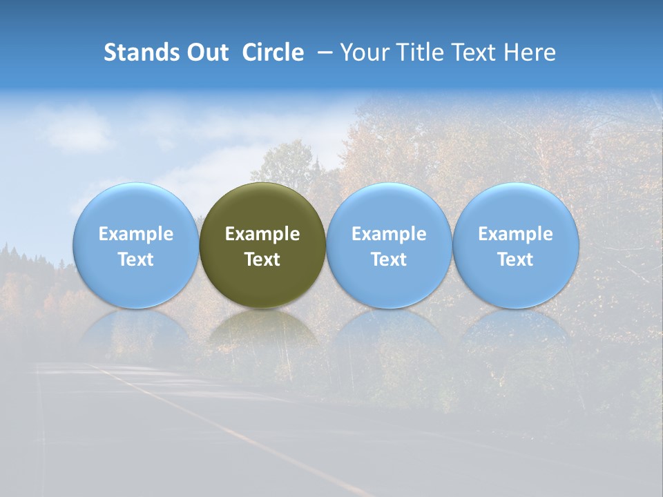 Autunm Trees Mountains PowerPoint Template