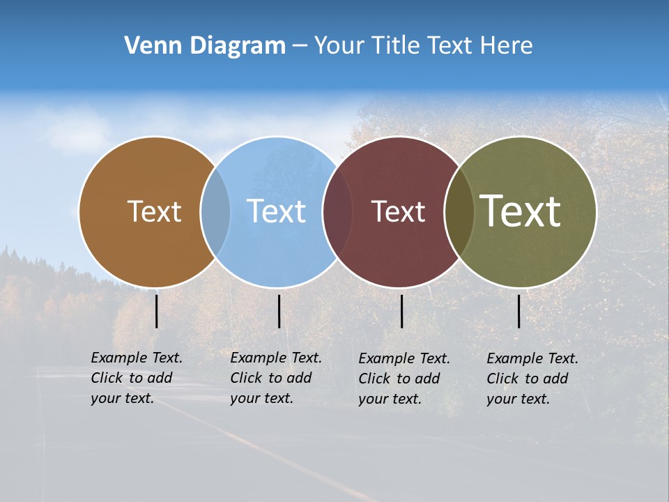Autunm Trees Mountains PowerPoint Template