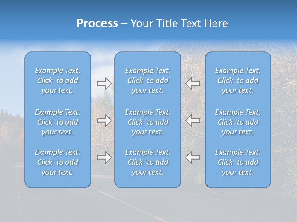 Autunm Trees Mountains PowerPoint Template