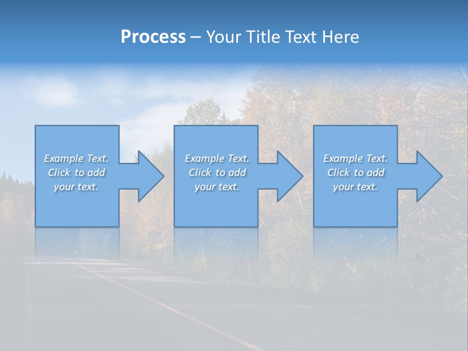 Autunm Trees Mountains PowerPoint Template