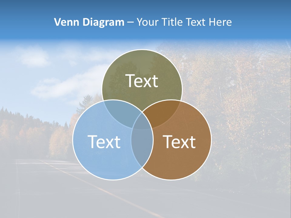 Autunm Trees Mountains PowerPoint Template