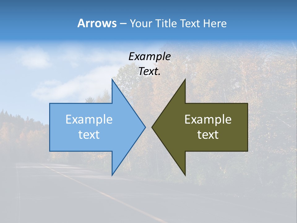 Autunm Trees Mountains PowerPoint Template