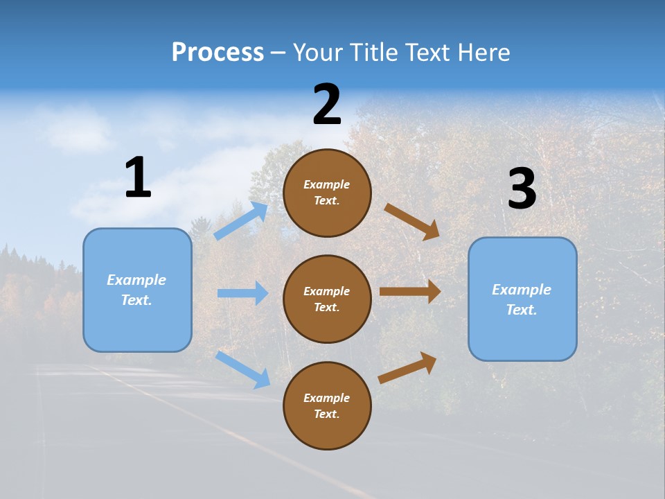 Autunm Trees Mountains PowerPoint Template