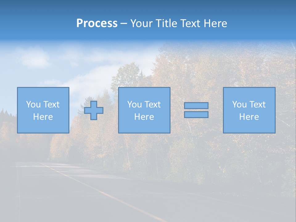 Autunm Trees Mountains PowerPoint Template