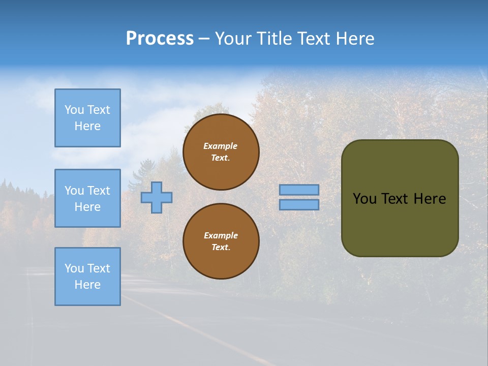 Autunm Trees Mountains PowerPoint Template